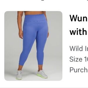 Lululemon Wunder Train with Pockets 25” Wild Indigo